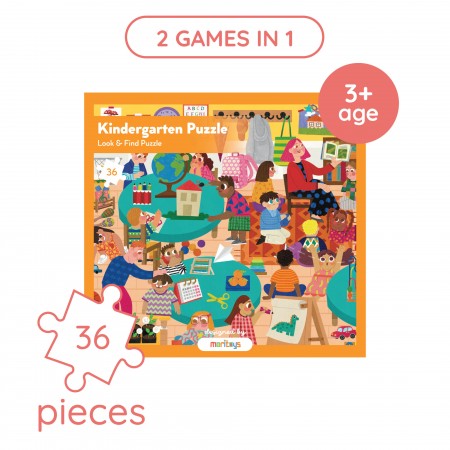 Look & Find Puzzle : Kindergarten EN-FR